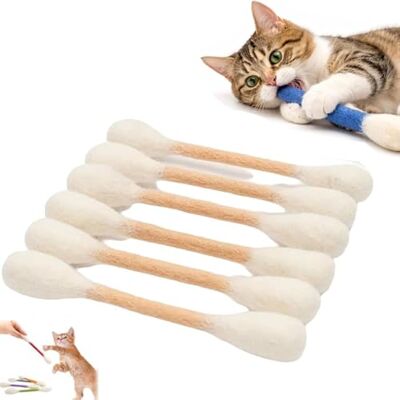 ZHRUOYAO Lot de 6 cotons-tiges avec herbe à chat, jouets à mâcher pour chaton, bâtons de dentition, accessoires de cadeau interactifs en feutre - Publicité ZHRUOYAO Lot de 6 cotons-tiges avec herbe à chat, jouets à mâcher pour chaton, bâtons de dentition, accessoires de cadeau interactifs en feutre - Publicité