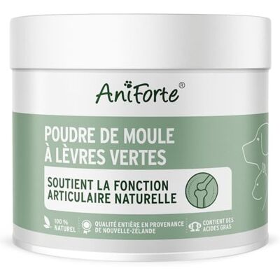 AniForte Poudre de Moules aux Orles Vertes 250 g pour Chiens & Chats – Qualité Supérieure, 3,3% Glycosaminoglycanes, Soutien des Articulations - Publicité AniForte Poudre de Moules aux Orles Vertes 250 g pour Chiens & Chats – Qualité Supérieure, 3,3% Glycosaminoglycanes, Soutien des Articulations - Publicité