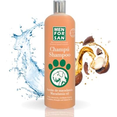 Menforsan Shampoo à l'huile de macadamia pour chiens - 1L - Publicité Menforsan Shampoo à l'huile de macadamia pour chiens - 1L - Publicité