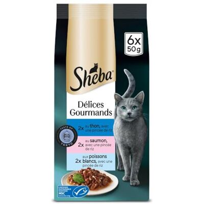 Sheba - 420651 - Saveur de Tokyo - Nourriture humide pour chats au thon et saumon - 72 sachets - Publicité Sheba - 420651 - Saveur de Tokyo - Nourriture humide pour chats au thon et saumon - 72 sachets - Publicité