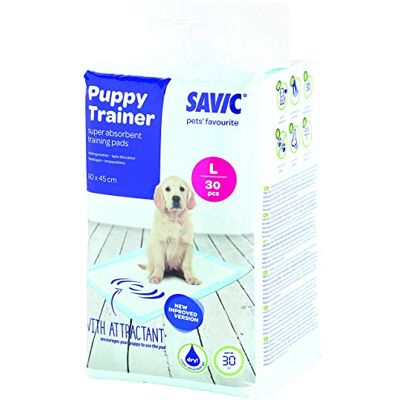 Serviettes de dressage pour chiots Savic - 30 grands 60cm x 45cm - Publicité Serviettes de dressage pour chiots Savic - 30 grands 60cm x 45cm - Publicité