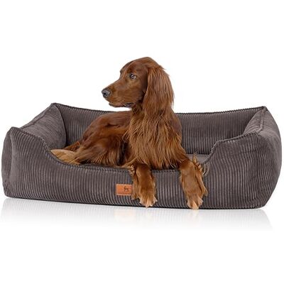 Knuffelwuff Panier pour Chien orthopédique en Velours côtelé Aspect tissé Main Nunavut XXL 120 x 85cm Gris-Marron Housse Amovible Lavable pour Grands, Moyens et Petits Chiens - Publicité Knuffelwuff Panier pour Chien orthopédique en Velours côtelé Aspect tissé Main Nunavut XXL 120 x 85cm Gris-Marron Housse Amovible Lavable pour Grands, Moyens et Petits Chiens - Publicité