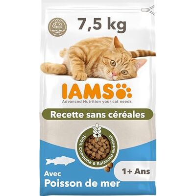 IAMS 7,5 kg Alimentation pour chat sans céréales - Poisson de l'océan - Publicité IAMS 7,5 kg Alimentation pour chat sans céréales - Poisson de l'océan - Publicité