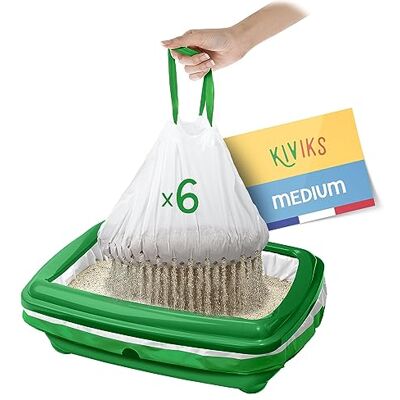 KIVIKS Pack de 6 Sacs à Litière Filtrants Anti-Gaspi (MEDIUM) - Publicité KIVIKS Pack de 6 Sacs à Litière Filtrants Anti-Gaspi (MEDIUM) - Publicité