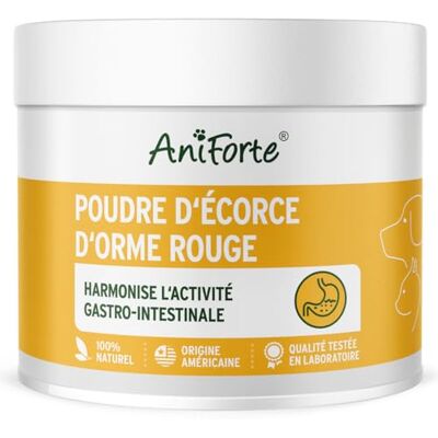 AniForte Poudre d'écorce d'orme d'Amérique 100g Produit Naturel pour Chiens et Chats, Bien-être du tractus Gastro-intestinal, Soutien de la Flore intestinale, apport de vitamines - Publicité AniForte Poudre d'écorce d'orme d'Amérique 100g Produit Naturel pour Chiens et Chats, Bien-être du tractus Gastro-intestinal, Soutien de la Flore intestinale, apport de vitamines - Publicité