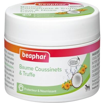 Beaphar – Baume Coussinets & Truffe pour Chien et Chat labellisé ECOCERT – Ingrédients issus de l’Agriculture Biologique – Nourrit et protège Coussinets et Truffe du Froid/Chaleur/irritations – 50 ML - Publicité Beaphar – Baume Coussinets & Truffe pour Chien et Chat labellisé ECOCERT – Ingrédients issus de l’Agriculture Biologique – Nourrit et protège Coussinets et Truffe du Froid/Chaleur/irritations – 50 ML - Publicité