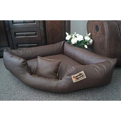 Hundebettenmanufaktur 100 cm X 100 cm Canto Panier d'angle pour chien en cuir synthétique marron - Publicité Hundebettenmanufaktur 100 cm X 100 cm Canto Panier d'angle pour chien en cuir synthétique marron - Publicité