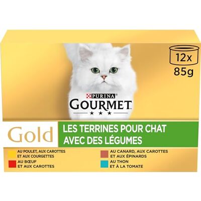 Gourmet Guld Terrines de Légumes - 12 x 85 G (X8) - Pour Chats Adulte - Publicité Gourmet Guld Terrines de Légumes - 12 x 85 G (X8) - Pour Chats Adulte - Publicité