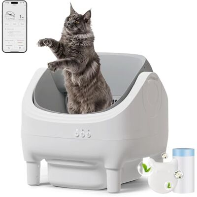 JUMMICO Litiere Chat Autonettoyante, Grand litière Automatique XXL de 15 kg, App Control, 12L 15 Jours D'utilisation Durable, Boîte à Litière Electrique Automatique pour Familles de Chats Multiples - Publicité JUMMICO Litiere Chat Autonettoyante, Grand litière Automatique XXL de 15 kg, App Control, 12L 15 Jours D'utilisation Durable, Boîte à Litière Electrique Automatique pour Familles de Chats Multiples - Publicité