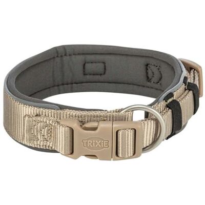 Trixie Collier Premium, Extra Large, XS–S: 27–35 cm/25 mm, Sable/Graphite - Publicité Trixie Collier Premium, Extra Large, XS–S: 27–35 cm/25 mm, Sable/Graphite - Publicité