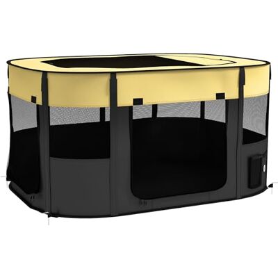 PawHut - Portable Dog Pen - Jaune - Pour chiots et petits animaux - Cage - Publicité PawHut - Portable Dog Pen - Jaune - Pour chiots et petits animaux - Cage - Publicité