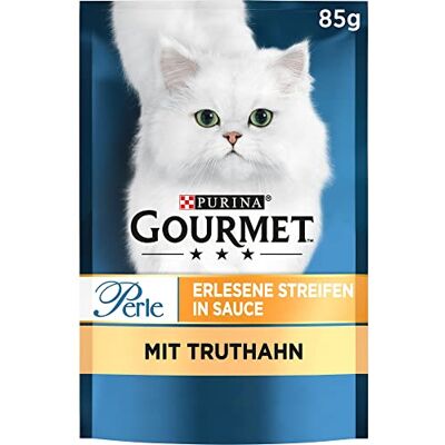 Gourmet Perle Erlesene Streifen Lot de 26 Paquets de Nourriture Humide pour Chat à la Dinde 26 x 85 g - Publicité Gourmet Perle Erlesene Streifen Lot de 26 Paquets de Nourriture Humide pour Chat à la Dinde 26 x 85 g - Publicité