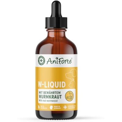 AniForte Wurm Kraut W-Liquid Gouttes liquides – Alternative naturelle pour chiens, chats, animaux domestiques, soutient et harmonise l'estomac en cas d'infestation de vers, fabriqué en Allemagne, 50 - Publicité AniForte Wurm Kraut W-Liquid Gouttes liquides – Alternative naturelle pour chiens, chats, animaux domestiques, soutient et harmonise l'estomac en cas d'infestation de vers, fabriqué en Allemagne, 50 - Publicité