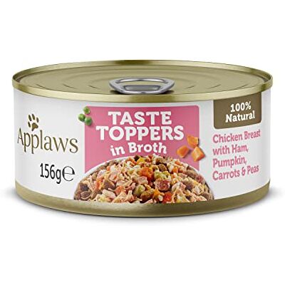 Applaws Boîtes de Nourriture Humide pour Chiens 100% Naturelle, Filet de Poulet avec Jambon et Légumes en Bouillon Lot de 12 boîtes de 156 g - Publicité Applaws Boîtes de Nourriture Humide pour Chiens 100% Naturelle, Filet de Poulet avec Jambon et Légumes en Bouillon Lot de 12 boîtes de 156 g - Publicité