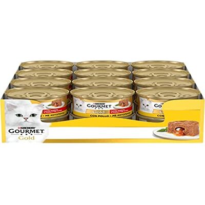 Gourmet Purina Gold Coeur Doux Humide Chat avec Poulet 24 boîtes de 85 g chacune (24 x 85 g) - Publicité Gourmet Purina Gold Coeur Doux Humide Chat avec Poulet 24 boîtes de 85 g chacune (24 x 85 g) - Publicité