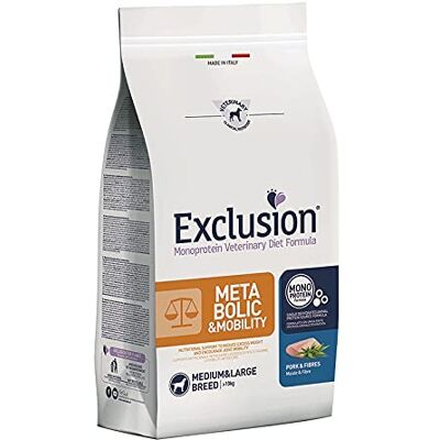 Nourriture pour chiens Exclusion Maiale&Fibre - Monoprotein, Hypoallergénique, Contrôle du poids & Mobilité - 12kg - Publicité Nourriture pour chiens Exclusion Maiale&Fibre - Monoprotein, Hypoallergénique, Contrôle du poids & Mobilité - 12kg - Publicité