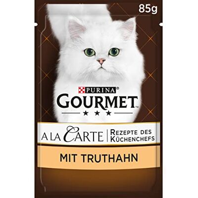 Gourmet PURINA A la Carte Nourriture Humide pour Chat avec Dinde et légumes 26 x 85 g - Publicité Gourmet PURINA A la Carte Nourriture Humide pour Chat avec Dinde et légumes 26 x 85 g - Publicité