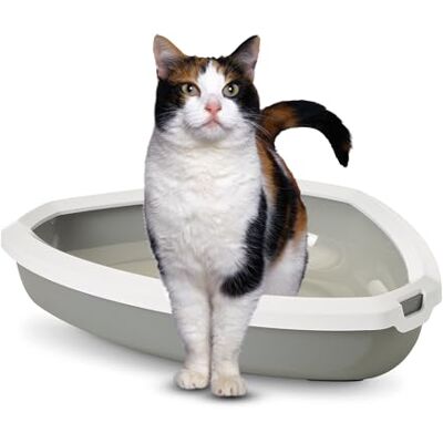 Savic bac litiere pour Chat Rincon Open Gris modèle d’Angle avec Rebord Amovible Gain d’Espace Nettoyage Simple 58,5x45,5x12 cm - Publicité Savic bac litiere pour Chat Rincon Open Gris modèle d’Angle avec Rebord Amovible Gain d’Espace Nettoyage Simple 58,5x45,5x12 cm - Publicité