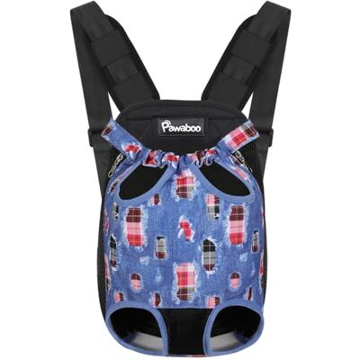 Pawaboo Sac de Transport de Voyage Sac à Dos de Transporteur Ventral Poitrine pour Petit Chien Chiot Chat pour Traveling Hiking Camping etc. L, Bleu Denim - Publicité Pawaboo Sac de Transport de Voyage Sac à Dos de Transporteur Ventral Poitrine pour Petit Chien Chiot Chat pour Traveling Hiking Camping etc. L, Bleu Denim - Publicité