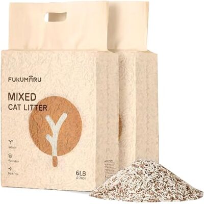 FUKUMARU Litière pour Chat Tofu, Granulés Mixtes de Bois de Pommier, sans Poussière et Légèrement Agglomérante, Contrôle des odeurs, Lavable, Faible Résidu - Publicité FUKUMARU Litière pour Chat Tofu, Granulés Mixtes de Bois de Pommier, sans Poussière et Légèrement Agglomérante, Contrôle des odeurs, Lavable, Faible Résidu - Publicité