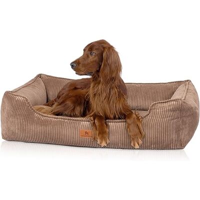 Knuffelwuff Panier pour Chien orthopédique en Velours côtelé Aspect tissé Main Nunavut XXL 120 x 85cm Marron Housse Amovible Lavable pour Grands, Moyens et Petits Chiens - Publicité Knuffelwuff Panier pour Chien orthopédique en Velours côtelé Aspect tissé Main Nunavut XXL 120 x 85cm Marron Housse Amovible Lavable pour Grands, Moyens et Petits Chiens - Publicité