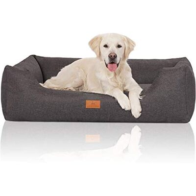 Knuffelwuff Lotte Panier en Velours avec Aspect Tissage Main Gris XL 105 x 75 cm - Publicité Knuffelwuff Lotte Panier en Velours avec Aspect Tissage Main Gris XL 105 x 75 cm - Publicité