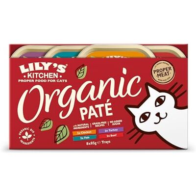 Nourriture pour Chat Adulte Biologique - Lily's Kitchen Pâté - Publicité Nourriture pour Chat Adulte Biologique - Lily's Kitchen Pâté - Publicité