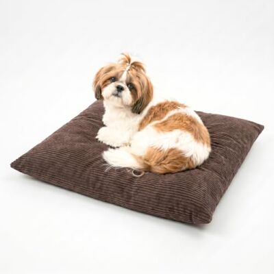 4L Textil ZOE Coussin moelleux pour chien de grande taille Avec housse et fermeture éclair Coussin douillet lavable (60 x 50 cm, marron à rayures) - Publicité 4L Textil ZOE Coussin moelleux pour chien de grande taille Avec housse et fermeture éclair Coussin douillet lavable (60 x 50 cm, marron à rayures) - Publicité