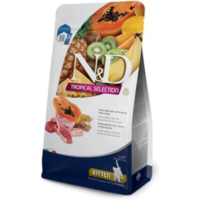 Farmina , N&D Tropical Selection, Agneau & Fruits tropicaux, Chat Kitten, 1,5kg - Publicité Farmina , N&D Tropical Selection, Agneau & Fruits tropicaux, Chat Kitten, 1,5kg - Publicité