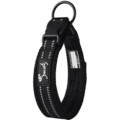 PETTOM Collier pour Chien, Collier Réglable et Rembourré pour Chien Gros Moyen Petit avec Bande Réfléchissante(Noir XS) - Publicité PETTOM Collier pour Chien, Collier Réglable et Rembourré pour Chien Gros Moyen Petit avec Bande Réfléchissante(Noir XS) - Publicité