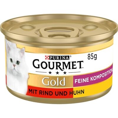 Gourmet Gold chat Doublure Alliance Raffinée Lot de 12 (12 x 85g) Poulet-boeuf - Publicité Gourmet Gold chat Doublure Alliance Raffinée Lot de 12 (12 x 85g) Poulet-boeuf - Publicité