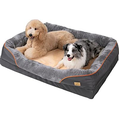 BingoPaw Panier Grand Chien Déhoussable: Coussin pour Chien Grande Taille Lit Orthopédique XXL en Peluche Canapé Imperméable et Lavable pour Gros Chiens avec Rebord 120x90x30cm - Publicité BingoPaw Panier Grand Chien Déhoussable: Coussin pour Chien Grande Taille Lit Orthopédique XXL en Peluche Canapé Imperméable et Lavable pour Gros Chiens avec Rebord 120x90x30cm - Publicité