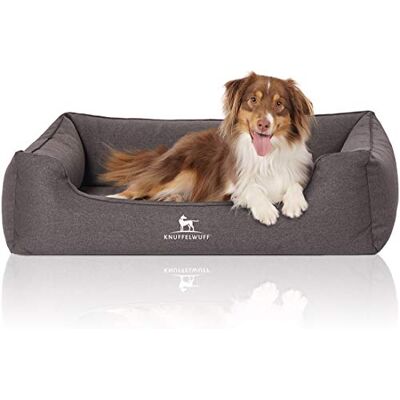Knuffelwuff Leano Panier Orthopédique en Velours avec Aspect Tissage à Main Noir XL 105 x 75 cm - Publicité Knuffelwuff Leano Panier Orthopédique en Velours avec Aspect Tissage à Main Noir XL 105 x 75 cm - Publicité