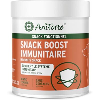 AniForte Snack Boost Immunitaire – 300 g Friandise Premium pour Chiens – renforce Le système immunitaire et Les défenses Naturelles, Herbes Naturelles, Vitamine C Naturelle, Zinc, protéines - Publicité AniForte Snack Boost Immunitaire – 300 g Friandise Premium pour Chiens – renforce Le système immunitaire et Les défenses Naturelles, Herbes Naturelles, Vitamine C Naturelle, Zinc, protéines - Publicité