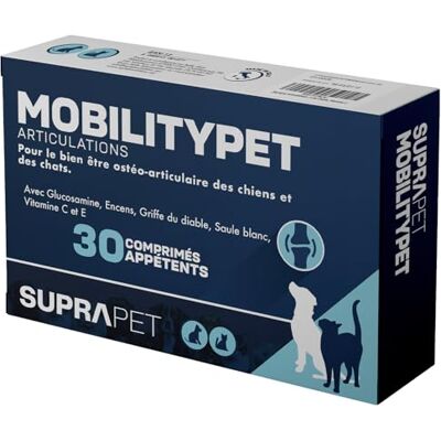 Suprapet Mobilitypet 30 comprimés - Soutien articulaire pour animaux - Publicité Suprapet Mobilitypet 30 comprimés - Soutien articulaire pour animaux - Publicité