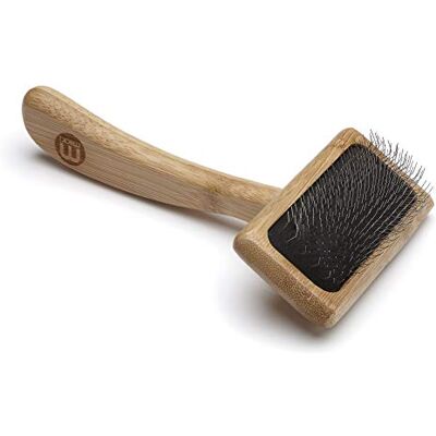 Brosse de Toilettage pour Animaux en Bambou Mikki - Poils Moyens/Longs/Frisés - Publicité Brosse de Toilettage pour Animaux en Bambou Mikki - Poils Moyens/Longs/Frisés - Publicité