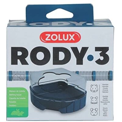 Zolux Rody3 Bleu - Maison de toilette pour petits rongeurs - Publicité Zolux Rody3 Bleu - Maison de toilette pour petits rongeurs - Publicité