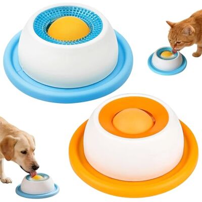 Galenecx 2 Pièces Boule de Léchage Chien, Bol Léchage avec Balle Rotative, gamelle Anti glouton Petit Chien Interactiv, pour Nourriture Humide, Chiots Qui s'ennuient, Chats - Publicité Galenecx 2 Pièces Boule de Léchage Chien, Bol Léchage avec Balle Rotative, gamelle Anti glouton Petit Chien Interactiv, pour Nourriture Humide, Chiots Qui s'ennuient, Chats - Publicité
