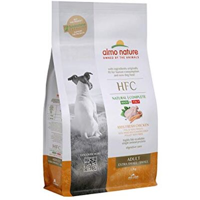 almo nature HFC Adult XS/S Croquettes pour Chiens avec Poulet à l'origine Propres à la consommation Humaine et désormais utilisés comme Aliments pour Chiens. Publicité almo nature HFC Adult XS/S Croquettes pour Chiens avec Poulet à l'origine Propres à la consommation Humaine et désormais utilisés comme Aliments pour Chiens. Publicité