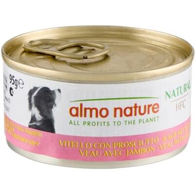 almo nature HFC Natural Nourriture Humide pour Chiens avec Veau et Jambon à l'origine Propres à la consommation Humaine et désormais utilisée pour la préparation des Aliments pour Chiens. Publicité almo nature HFC Natural Nourriture Humide pour Chiens avec Veau et Jambon à l'origine Propres à la consommation Humaine et désormais utilisée pour la préparation des Aliments pour Chiens. Publicité