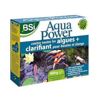 BSI Aqua Power Double Action Anti-Algues Clarifiant Liquide Pour Bassins Et Etangs 400 g, 19.3 cm - Publicité BSI Aqua Power Double Action Anti-Algues Clarifiant Liquide Pour Bassins Et Etangs 400 g, 19.3 cm - Publicité