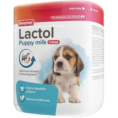 Beaphar Lactol Lait pour Chiot 500 g – Lait de substitut et Aliment Complet pour Chiots Nouveau-nés et sevrants – pour la Croissance et Le développement – Contient du DHA, des vitamines et des - Publicité Beaphar Lactol Lait pour Chiot 500 g – Lait de substitut et Aliment Complet pour Chiots Nouveau-nés et sevrants – pour la Croissance et Le développement – Contient du DHA, des vitamines et des - Publicité