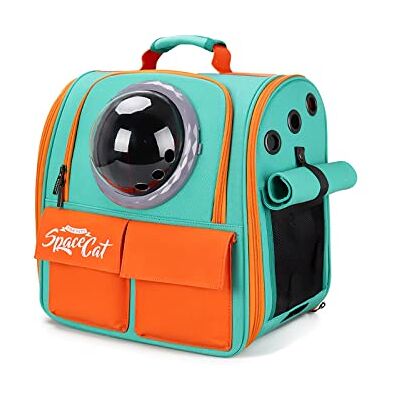 Galatée Sac à Dos pour Chat, Sac à Dos pour Animaux De Compagnie à Capsule Spatiale Ventilée, Transporteur De Sac à Dos De Voyage pour Petits Chiens(Orange) - Publicité Galatée Sac à Dos pour Chat, Sac à Dos pour Animaux De Compagnie à Capsule Spatiale Ventilée, Transporteur De Sac à Dos De Voyage pour Petits Chiens(Orange) - Publicité