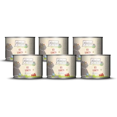 MjAMjAM Nourriture Humide Premium pour Chats naturellement délicieux Bio Porc, Paquet de 6 (6 x 200g), sans céréales avec Extra Viande - Publicité MjAMjAM Nourriture Humide Premium pour Chats naturellement délicieux Bio Porc, Paquet de 6 (6 x 200g), sans céréales avec Extra Viande - Publicité