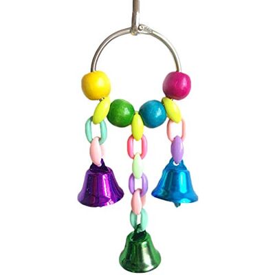 N-K Pulabo Jouet à mâcher pour perroquet avec clochettes colorées pour cage à oiseaux Jouet créatif et exquis Fabrication économique - Publicité N-K Pulabo Jouet à mâcher pour perroquet avec clochettes colorées pour cage à oiseaux Jouet créatif et exquis Fabrication économique - Publicité