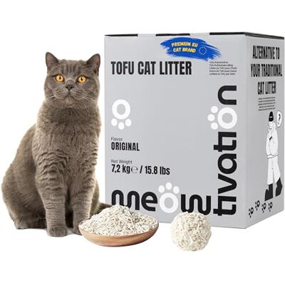 Meowtivation Litière pour Chat au Tofu 7,2 kg Agglomérante Végétale aux Fibres de Pois, 99% sans Poussière, Contrôle Optimal des Odeurs, Jetable dans Les Toilettes, sans Parfum - Publicité Meowtivation Litière pour Chat au Tofu 7,2 kg Agglomérante Végétale aux Fibres de Pois, 99% sans Poussière, Contrôle Optimal des Odeurs, Jetable dans Les Toilettes, sans Parfum - Publicité