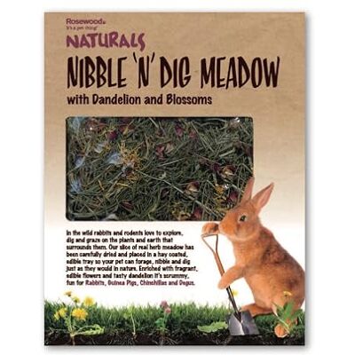 Rosewood Naturals Prairie d'herbe aux pissenlits et Fleurs à grignoter et Creuser, pour Petits Animaux - Publicité Rosewood Naturals Prairie d'herbe aux pissenlits et Fleurs à grignoter et Creuser, pour Petits Animaux - Publicité