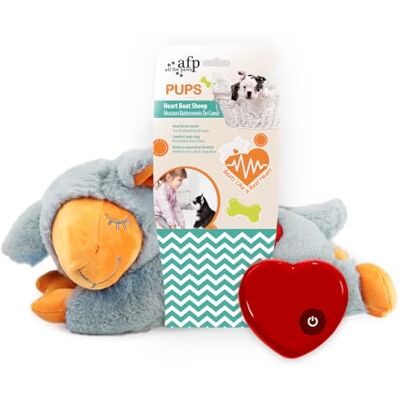 ALL FOR PAWS Little Buddy Jouet de Dressage pour Chien avec Battement de cœur en Forme de Mouton pour la séparation, l'anxiété, Aide au comportement pour Animaux de Compagnie (Mouton Gris avec - Publicité ALL FOR PAWS Little Buddy Jouet de Dressage pour Chien avec Battement de cœur en Forme de Mouton pour la séparation, l'anxiété, Aide au comportement pour Animaux de Compagnie (Mouton Gris avec - Publicité