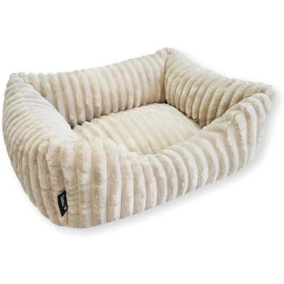 4L Textil Bella Panier en peluche pour chat Premium-Line Panier douillet pour chat En velours côtelé Beige 60 x 40 cm - Publicité 4L Textil Bella Panier en peluche pour chat Premium-Line Panier douillet pour chat En velours côtelé Beige 60 x 40 cm - Publicité
