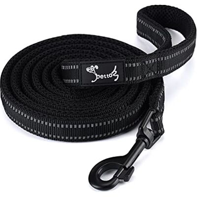 PETTOM Laisse pour Chien, Laisse Dressage Chien Grand Moyen Petit, Poignée Rembourrée, Réfléchissant(Noir, 2m) - Publicité PETTOM Laisse pour Chien, Laisse Dressage Chien Grand Moyen Petit, Poignée Rembourrée, Réfléchissant(Noir, 2m) - Publicité